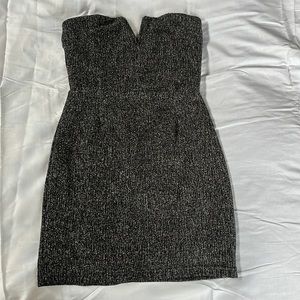 Strapless Black shimmer dress